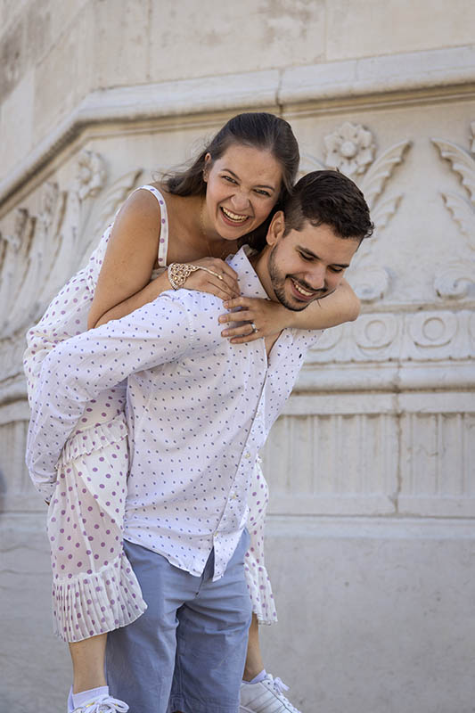 Couple amoureux à Fourvière