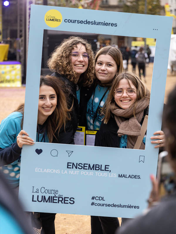 Groupe de volontaires sur un événement sportif